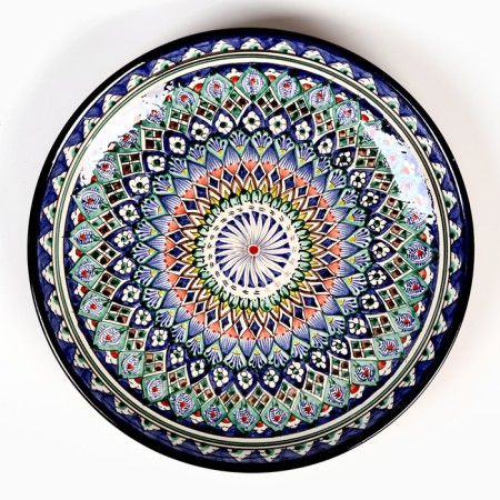 Largan Rishtan ceramics "Patterns", 32 cm, blue-13