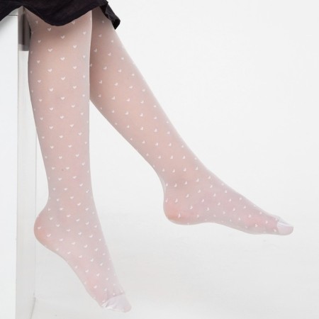 Children's elegant tights Anabel 20 Den color white (Bianco), height 104-110