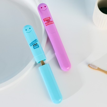 Pair containers for dental brushes "Do not touch this", 20 x 2 cm-2