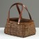 Wicker basket, 21 x 16 x 10/22 cm, brown, sequoia