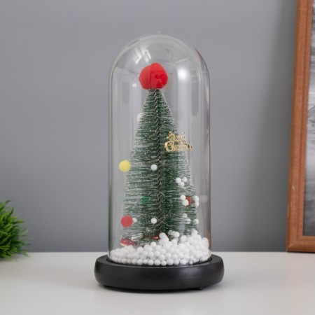 Lamp Sales "Christmas tree with balls" 1.5W, LED, 3XAAA, black USB 11x11x21cm-1