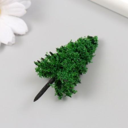 Artificial plant for creativity plastic "spruce" dark green 6 cm-1