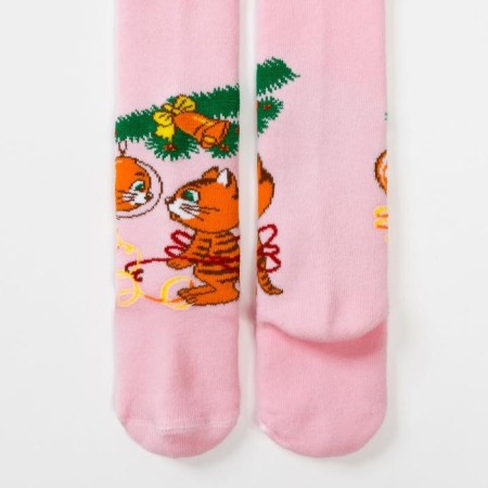 Pantyhose baby terry, light pink color, height 86-92 cm-1