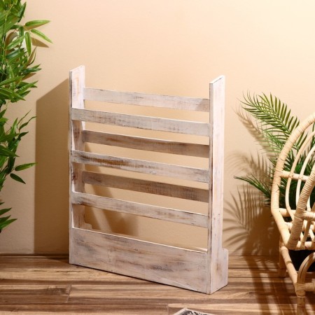 Bali Style rack 65x15x80 cm, Albezia, white tree-4