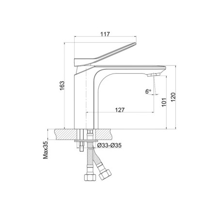 Cersanit Odra A63050 sink mixer, drain set-8