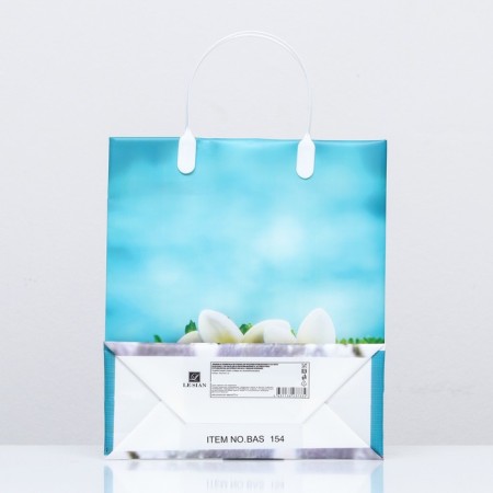 Spring flowers package, blue, soft plastic 26 x 23 cm 110 μm-1
