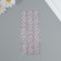 Stick plastic rhinestones "Wave with flowers" MIX 19x8 cm
