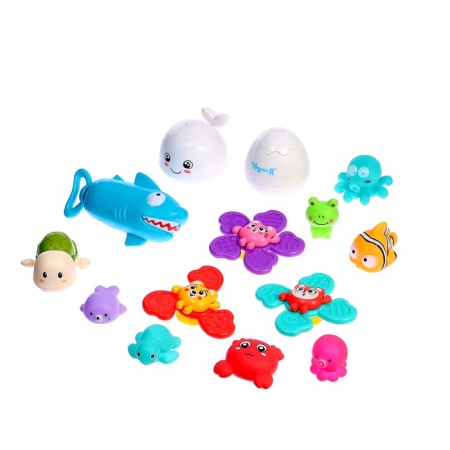Game set for bathing in the bathroom, 14 toys, mesh-4
