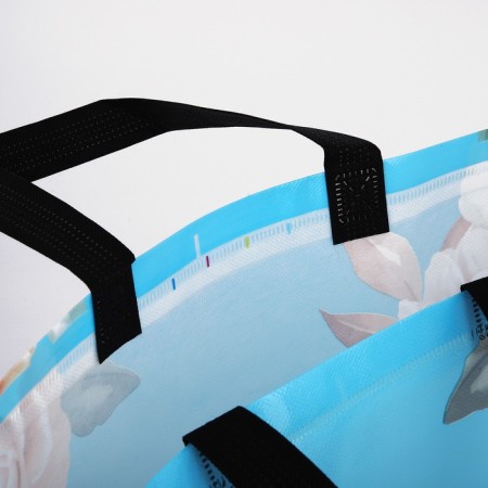 Household bag without fastening, blue color-2