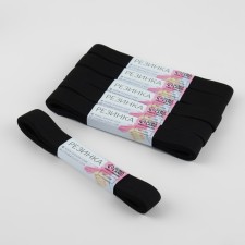 Gum is linen, 20 mm, 2 ± 0.5 m, 6 pcs, black color