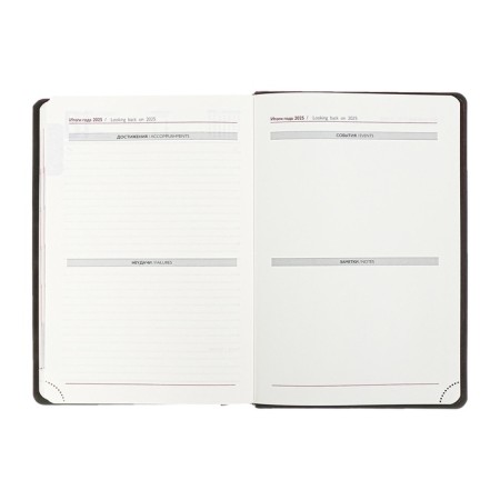 Dated 2025 diary, Escalada, A4, 120 sheets, soft cover, artificial skin, foil embossing, liesse, block 70 g/m2, green block-12