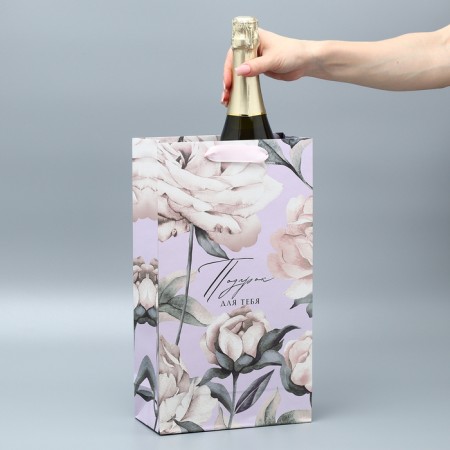 Gift package for two bottles, packaging, “for you”, 35 x 20 x 9 cm-1