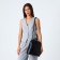 City backpack of artificial leather with lightning, black color
