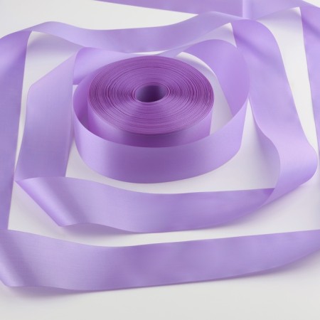 Satin tape, 50 mm × 100 ± 5 m, lilac color