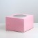 Confectionery packaging with a window, pink, 30 x 30 x 19 cm