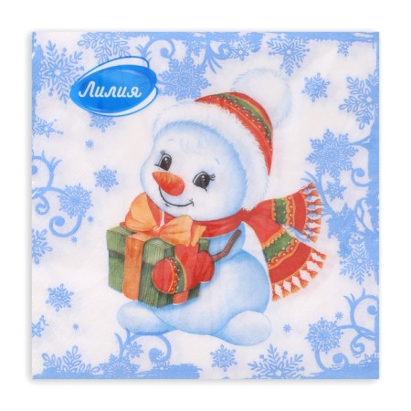 New Year's napkins Paper Lilia "Winter Morning", 2 layers, 33x33 cm, 20 pcs-2