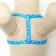Set "Classic", Kapron, leash 120 x 1 cm, fire 21-35 cm, blue