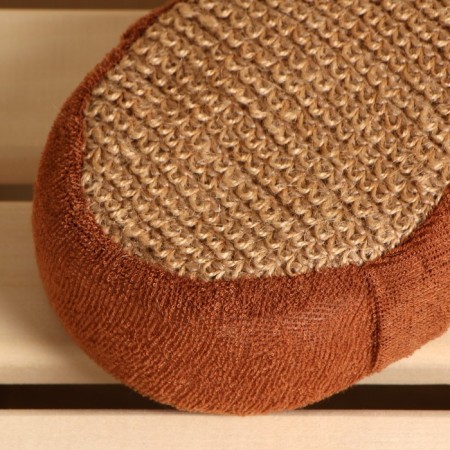 Warp from nettles (rami), voluminous, oval with cotton, 10*15*5 cm-2