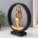 Souvenir Polystone "Greeting the Sun" Black with gold 19.2x5.9x21.5 cm