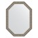 Mirror in the baguette frame, vignette aged silver 56 mm, 60x80 cm