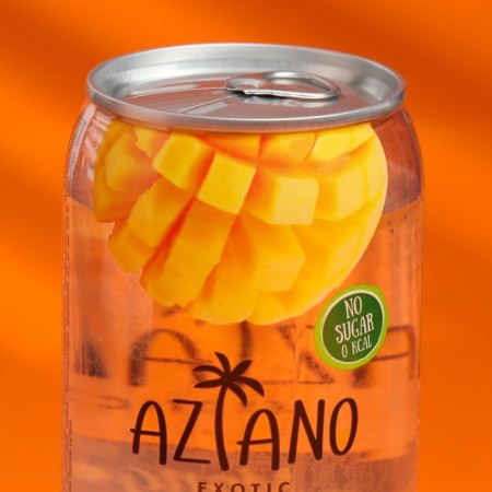 Gas -water water Aziano, Mango, 350 ml-2