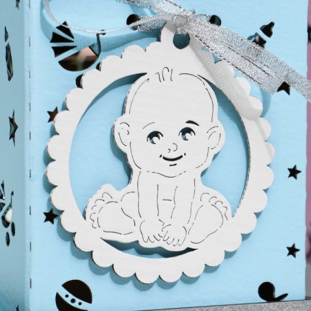 A set of money boxes "on newborns", MDF, 29x12x4 cm-3