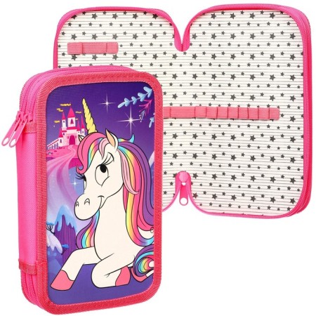 Penal 2 sections, 125x205x40 mm, laminated cardboard, Minnie Mouse and unicorn-3