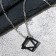 Unisex “Geometry” pendant, black color, 62 cm