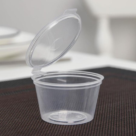 Single -plastic disposable sauce, 30 ml, with an insoluble lid, the color is transparent-1