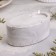 Cloth "narrow oval. Marble" from gypsum, 11.5x7x4cm, marble with black stripes