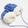 Baby mittens Minaku with buttons, 15 rr (15 cm), central blue