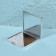 Folding mirror "waves", 7 × 7 cm, silver color