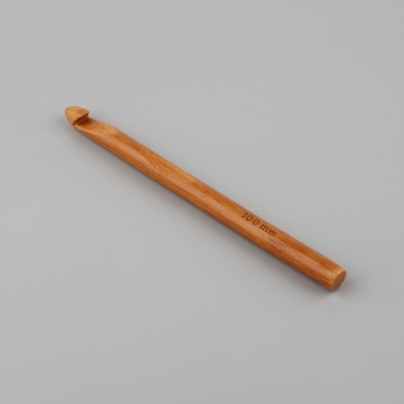 Knitting hook, bamboo, d = 10 mm, 15 cm-2