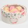 Makarun box, confectionery packaging tube with a window, love, 16 x 16 x 5 cm