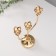 Summary Metal for 3 candles "Flower itself" d = 2 cm gold 16x9x36 cm