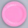 Disposable plate plate plain, pink color 18 cm, set 10 pieces