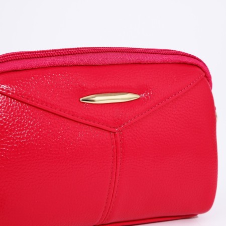 Bag Cross-Bodi with a zipper, pink color-4
