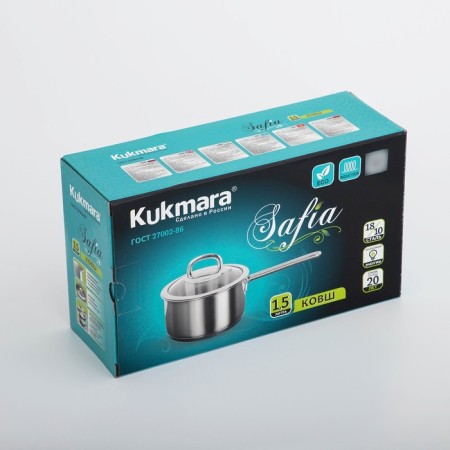 Sapia bucket, 1.5 l, d = 16 cm, glass cover, metal handle, induction-5
