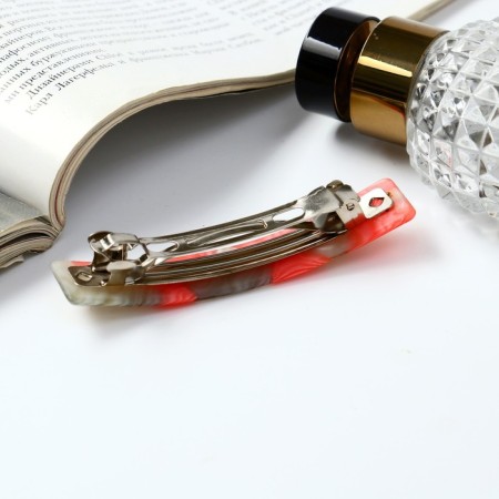 Halfish hair clip "Veta" Ornament, 8.5 cm, mix-2
