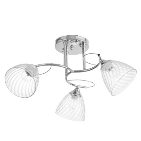 Chandelier "Nora" 3x60W E27 chrome 52x52x26cm