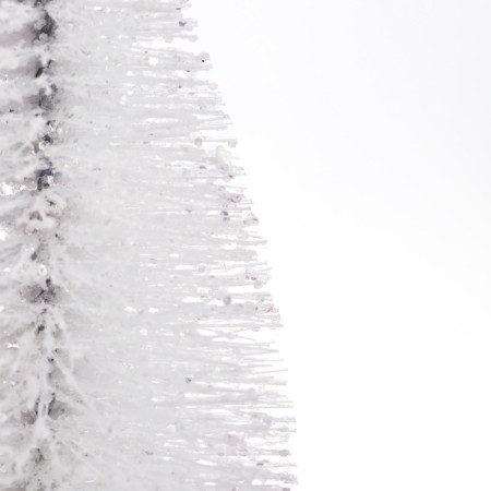 New Year's souvenir "Fir tree in white with sparkles" 8 × 8 × 15 cm-1