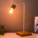 Hugue-2 desktop lamp brown/white 20x20x55cm Risalux