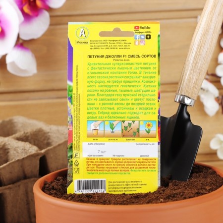 Jolly F1 petunia is multi -flowered, a mixture of colors, 7 pcs-3