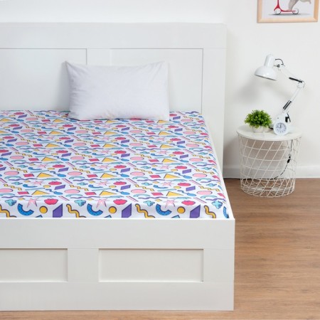 The sheet "Party", 150x220 cm, 100% cotton, Poplin, 125 g/m²