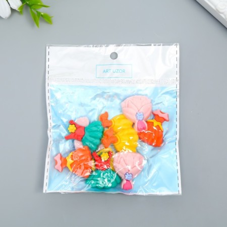 Decor for creativity rubber "Dress" set 10 pcs mix 2.6x2.8 cm-3