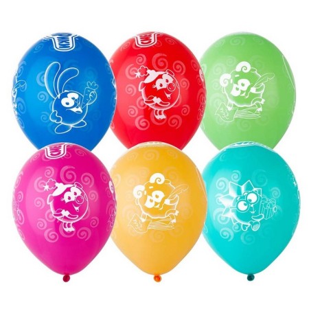 Latex ball 14 "Smeshariki", pastel, 5 tbsp. Figure, set 25 pcs. Mix-2