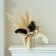 Feather for decor, size 20.5 × 7.5 cm, black color