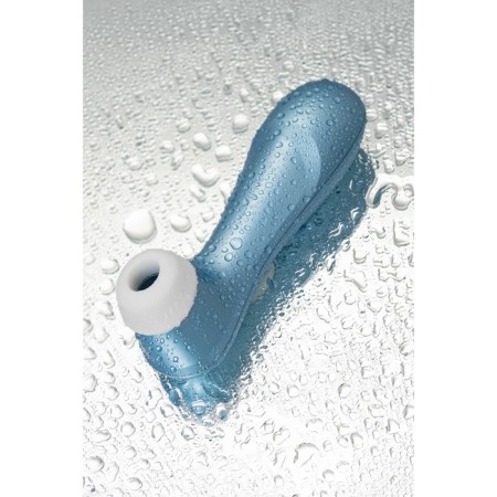 Vacuum-wave contactless stimulator of the Satiffyer Pro 2, 15 cm, silicone, silver color, blue-9