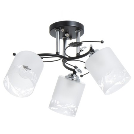 Chandelier 2004/3 E27 60W black+chrome 45x45x25 cm Bayerlux