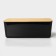 Storage container with lid LADOM "Laconism", 29.5 × 20.3 × 10.5 cm, black color